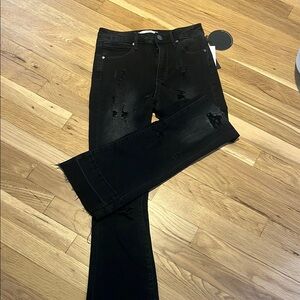 Articles Of Society Black Flare Wide Leg Jeans